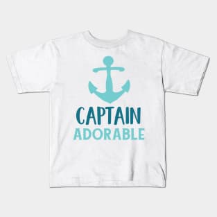 Captain Adorable, Boat Anchor, Sailor, Sailing Kids T-Shirt